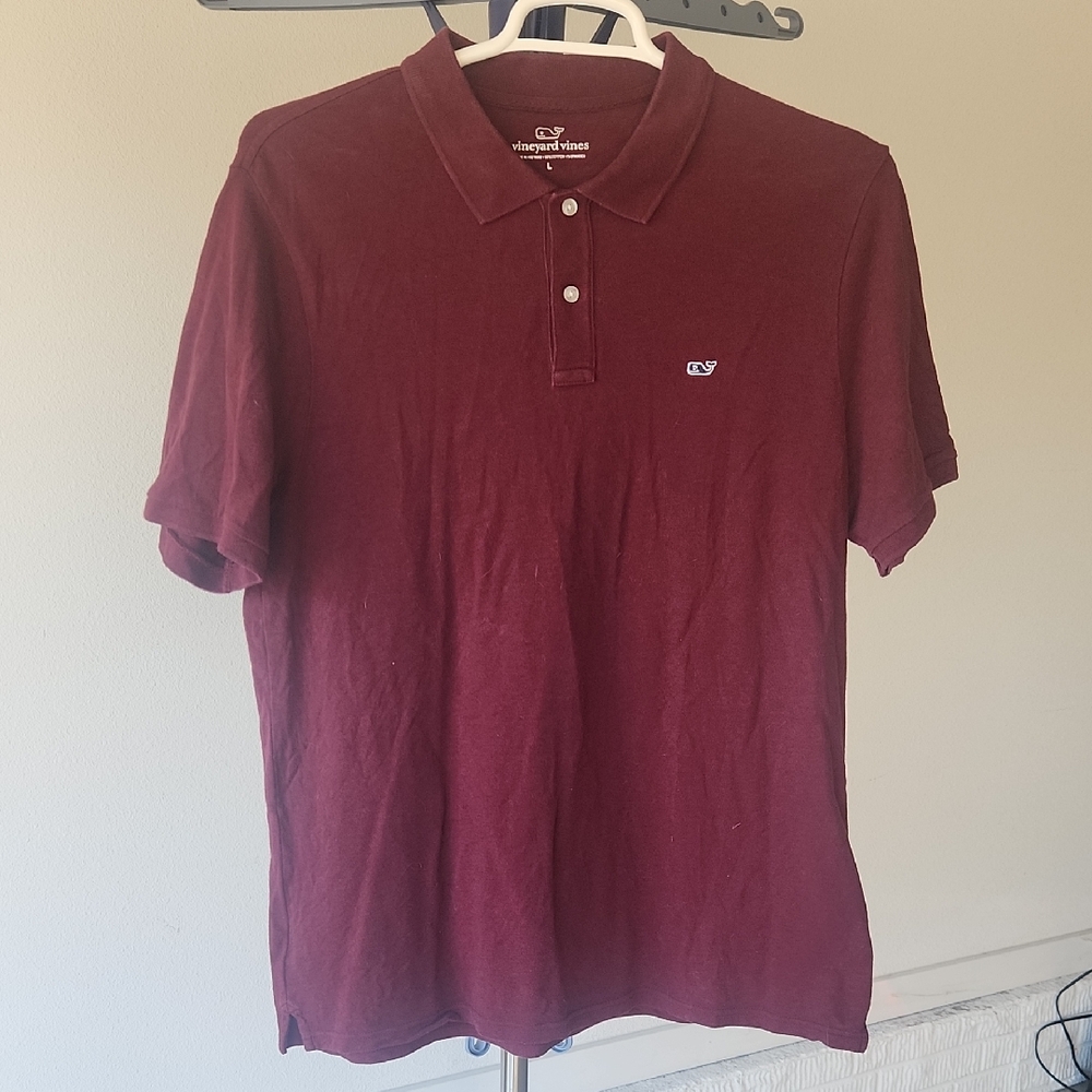 Vineyard Vines Men's Burgundy Polo Shirt